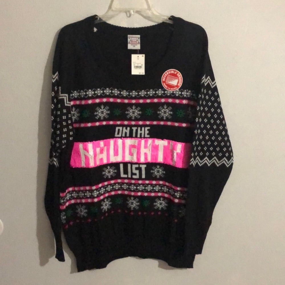 Ugly Christmas Sweater W Shift Sequins - Picture 3 of 4